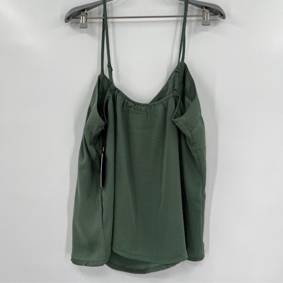 PJ Salvage Sister Satin Lounge Cami Sleep Top Pajama Tank sz XS Sage Green RZSSC - Picture 2 of 4